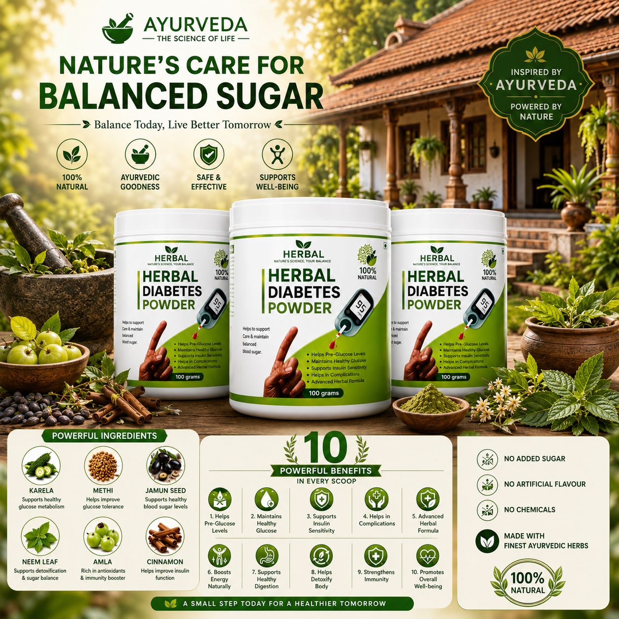 DIABETES BLOOD SUGAR POWDER - 15DAYS CHALLENGE