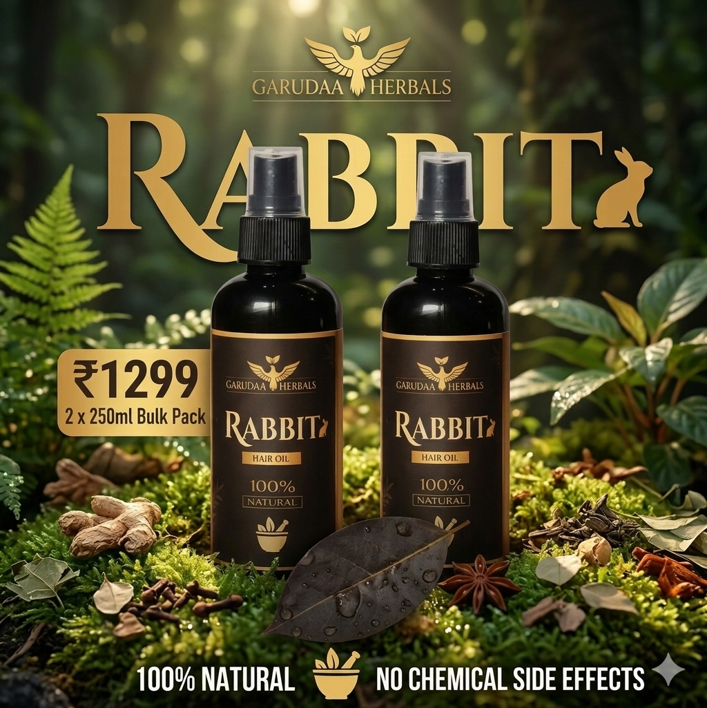 Rabbit Herbal Hair Oil – 100% Stronger, Healthier Growth